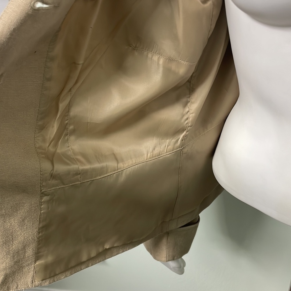 Tan Linen Blazer - Picture 9 of 10